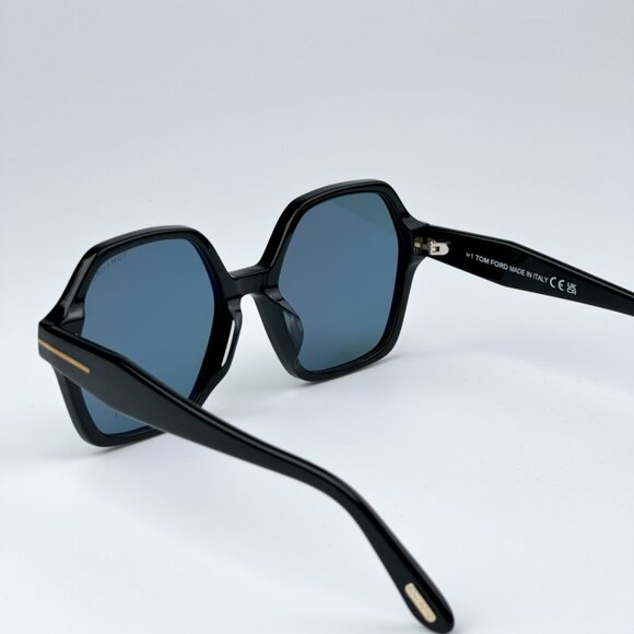 Tom Ford FT1032-F ROMY 01A BRAND NEW Sunglasses Black Blue Square Oversized - Picture 11 of 13